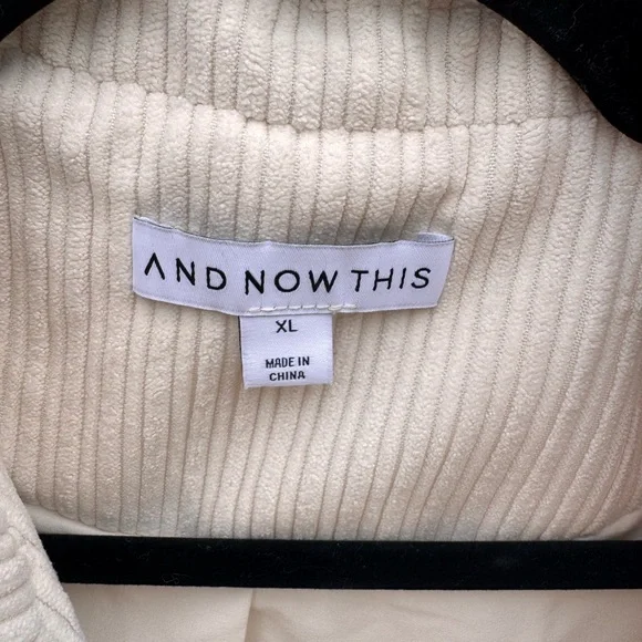 And Now This Women's Corduroy Cream Color 2 Button Blazer With Pockets Size XL - Picture 3 of 12